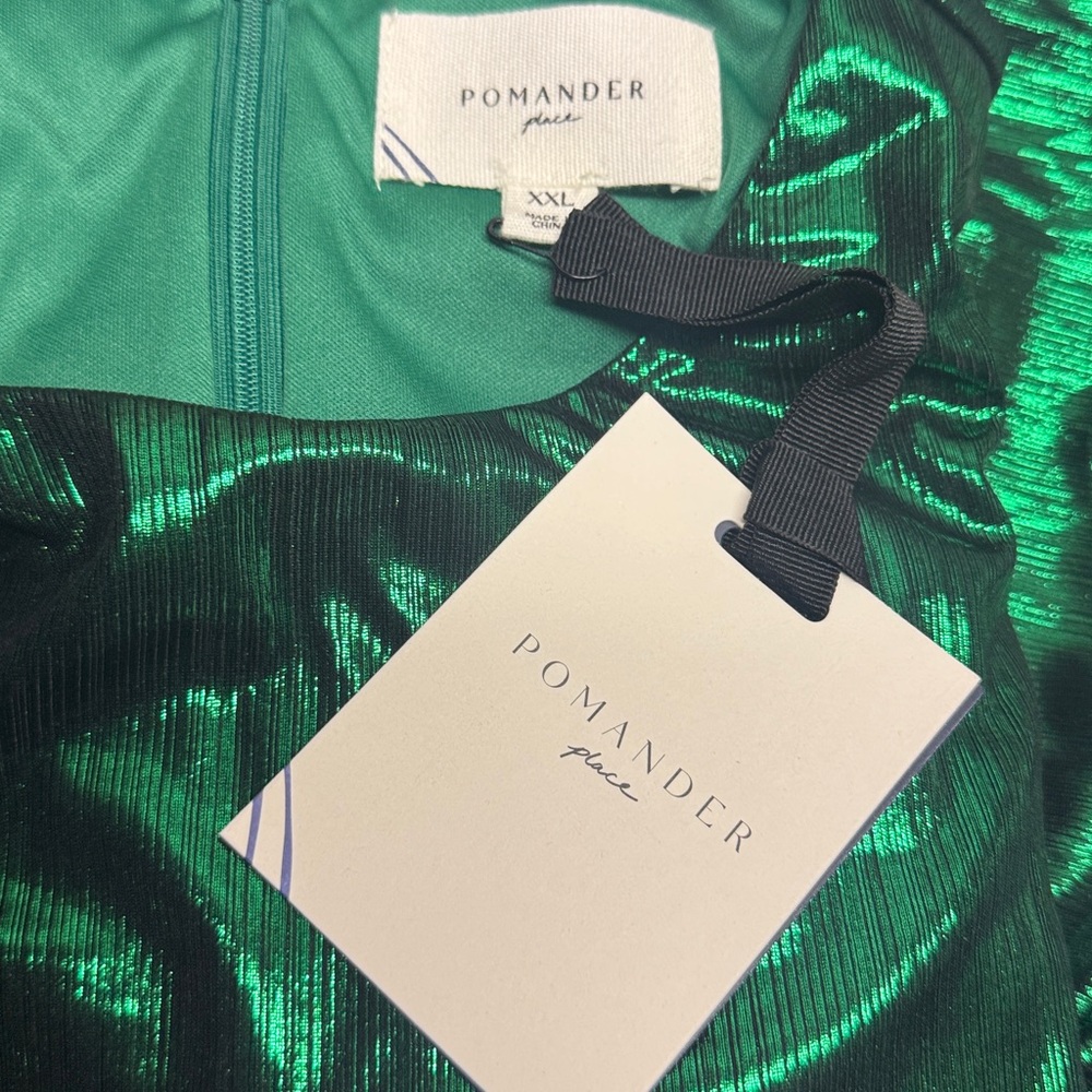 Tuckernuck Emerald Green Metallic Maxi Dress - Picture 10 of 11